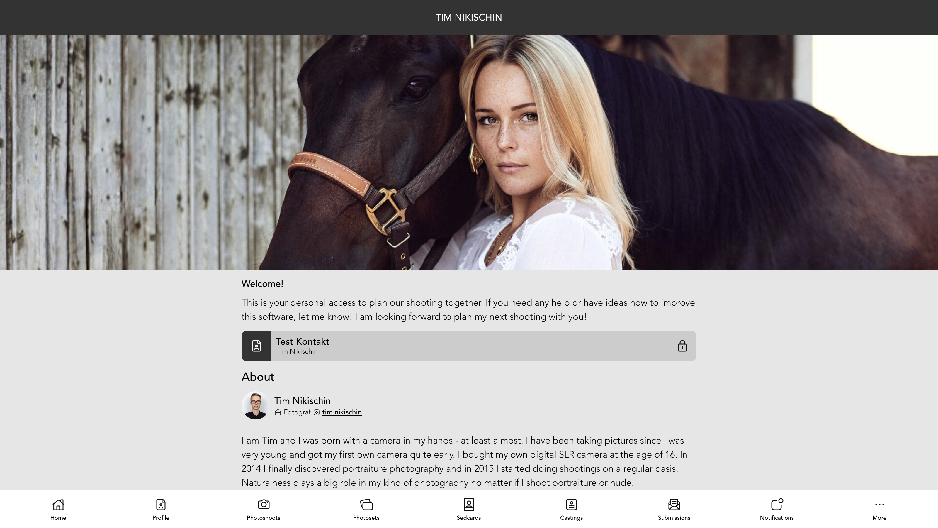 A point of contact for all those involved in the shoot